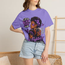 Load image into Gallery viewer, Lupus Awareness “Strong Black Warrior” Fundraiser Tee 💜