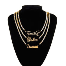 Load image into Gallery viewer, Custom Boujee Tennis Chain Necklace