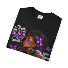 Load image into Gallery viewer, Lupus Awareness “Strong Black Warrior” Fundraiser Tee 💜
